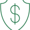 shield with dollar sign inside