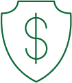 shield with dollar sign inside